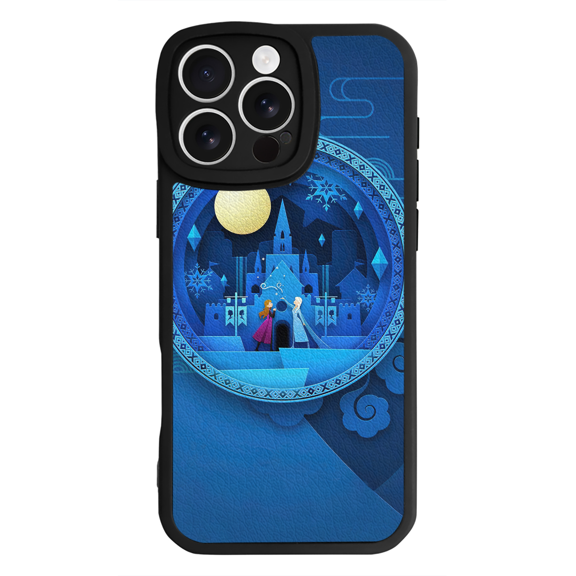 （画像用） アナと雪の女王 アンナ エルサ Frozen Anna Elsa 【iPhone 16シリーズ対応】シリコンスマホケース（レザー調） 材質：シリコン